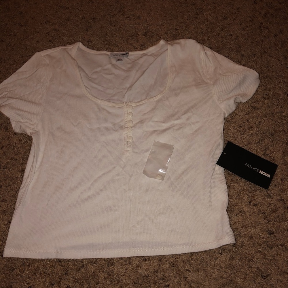 fashion nova off white shirt